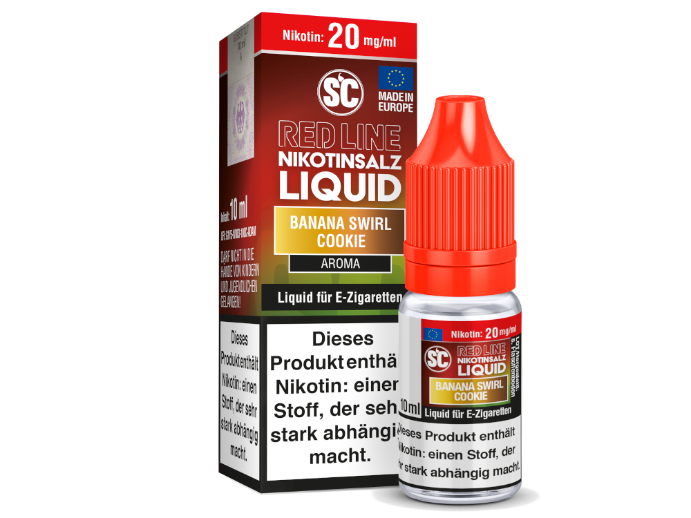 SC - Red Line - Banana Swirl Cookie - Nikotinsalz Liquid 0mg/ml