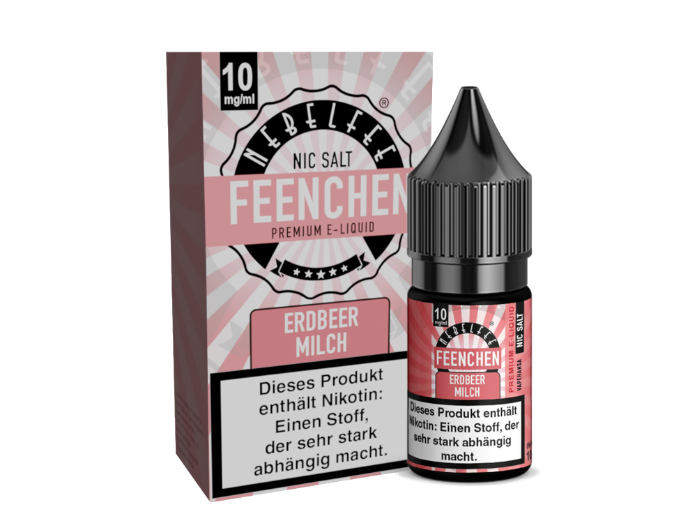 Nebelfee - Feenchen - Erdbeermilch - Nikotinsalz Liquid 