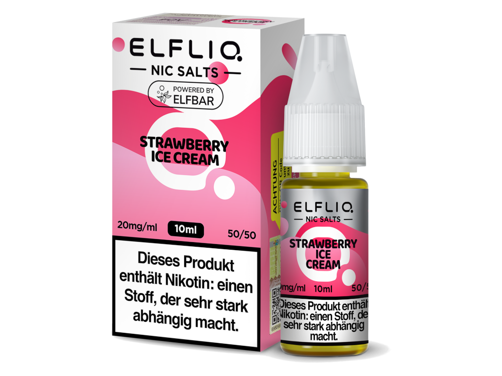 ELFLIQ - Strawberry Ice Cream - Nikotinsalz Liquid 